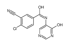 4-chloro-3-cyano-N-(6-oxo-1H-pyrimidin-5-yl)benzamide Structure