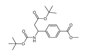 4-(2-tert-butoxycarbonyl-1-tert-butoxycarbonylamino-ethyl)-benzoic acid methyl ester Structure