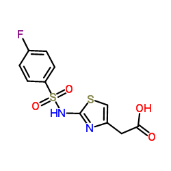 (2-{[(4-Fluorophenyl)sulfonyl]amino}-1,3-thiazol-4-yl)acetic acid结构式
