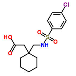 [1-({[(4-Chlorophenyl)sulfonyl]amino}methyl)cyclohexyl]acetic acid Structure