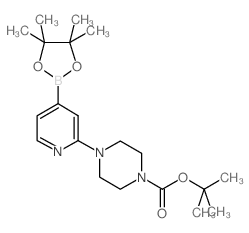 2-(4-BOC-哌嗪基)吡啶-4-硼酸频哪醇酯结构式