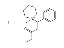 1-(1-methylpiperidin-1-ium-1-yl)-1-phenylpentan-3-one,iodide Structure