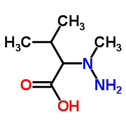 3-甲基-2-(1-甲基肼基)-丁酸结构式