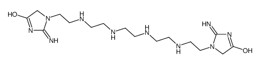 1,1'-(3,6,9,12-tetraazatetradecane-1,14-diyl)bis[2-amino-1,5-dihydro-4H-imidazol-4-one Structure