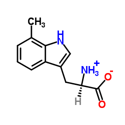 (R)-2-氨基-3-(7-甲基-1H-吲哚-3-基)丙酸结构式