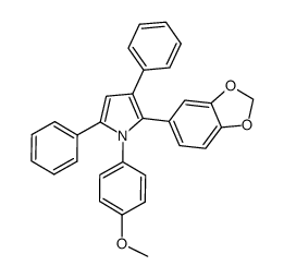 2-(benzo[d][1,3]dioxol-5-yl)-1-(4-methoxyphenyl)-3,5-diphenyl-1H-pyrrole Structure