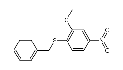 1-benzylsulfanyl-2-methoxy-4-nitro-benzene结构式
