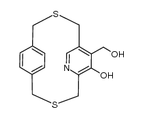 14-(hydroxymethyl)-3,7-dithia-1(2,5)-pyridina-5(1,4)-benzenacyclooctaphan-13-ol结构式