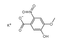 2-nitro-5-hydroxy-4-methoxy-benzoic acid potassium salt Structure