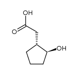 (+/-)-(trans-2-hydroxy-cyclopentyl)-acetic acid结构式