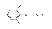 ((2,6-dimethylphenyl)isocyano)gold(I) chloride Structure