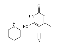 piperidinium 3-cyano-1,6-dihydro-4-methyl-6-oxo-2-pyridinolate结构式