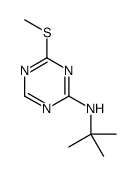 N-tert-butyl-4-methylsulfanyl-1,3,5-triazin-2-amine结构式