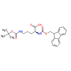 N-Fmoc-N'-Boc-L-鸟氨酸结构式