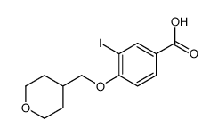 3-碘-4-((四氢-2H-吡喃-4-基)甲氧基)苯甲酸结构式