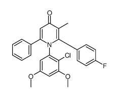 1-(2-chloro-3,5-dimethoxyphenyl)-2-(4-fluorophenyl)-3-methyl-6-phenylpyridin-4-one Structure