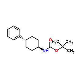 (反式-4-苯基环己基)氨基甲酸叔丁酯结构式