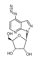 4-Azido-1-β-D-ribofuranosylpyrazolo(3,4-b)pyridine Structure