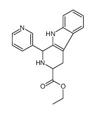ethyl 1-pyridin-3-yl-2,3,4,9-tetrahydro-1H-pyrido[3,4-b]indole-3-carboxylate结构式