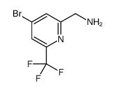 [4-bromo-6-(trifluoromethyl)pyridin-2-yl]methanamine Structure