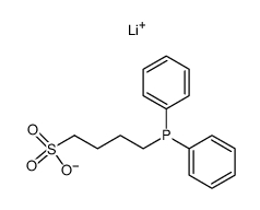 1-lithium sulfonato-4-diphenylphosphino-butane Structure