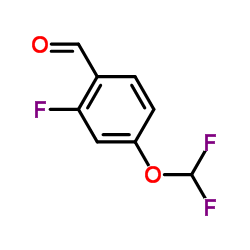 4-(二氟甲氧基)-2-氟苯甲醛结构式