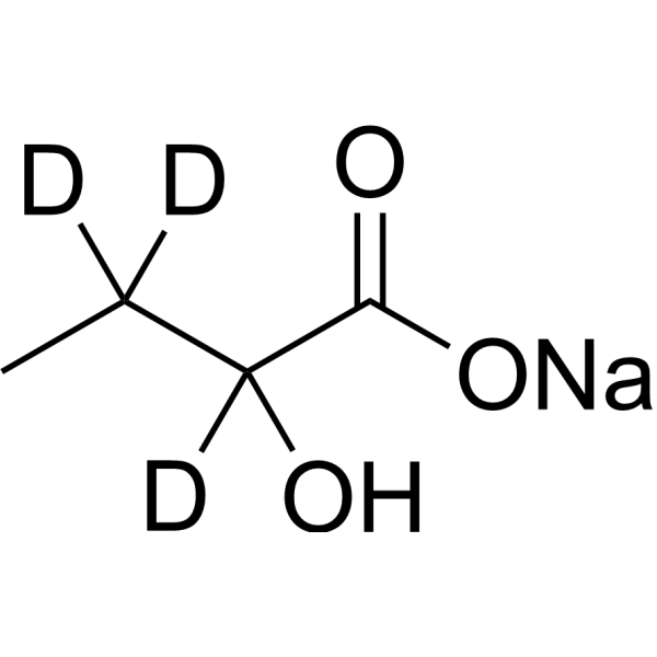 Sodium 2-hydroxybutanoate-d3 Structure