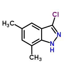 3-Chloro-5,7-dimethyl-1H-indazole Structure