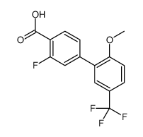 2-fluoro-4-[2-methoxy-5-(trifluoromethyl)phenyl]benzoic acid结构式
