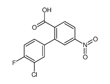 2-(3-chloro-4-fluorophenyl)-4-nitrobenzoic acid结构式