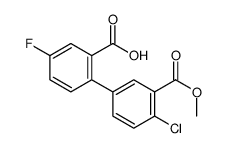 2-(4-chloro-3-methoxycarbonylphenyl)-5-fluorobenzoic acid Structure