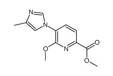 methyl 6-methoxy-5-(4-methyl-1H-imidazol-1-yl)pyridine-2-carboxylate结构式