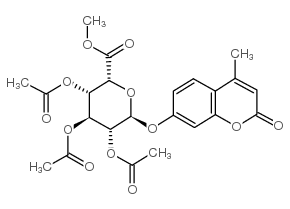 4-Methylumbelliferyl2,3,4-tri-O-acetyl-a-L-idopyranosiduronicacidmethylester Structure