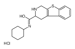 N-cyclohexyl-1,2,3,4-tetrahydro-[1]benzothiolo[2,3-c]pyridine-3-carboxamide,hydrochloride结构式