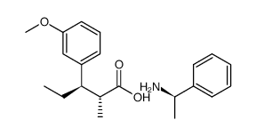 (R),(R)-3-(3-methoxy-phenyl)-2-methyl-pentanoic acid (R)-(+)-α-methylbenzylamine salt Structure