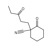 (+/-)-2-oxo-1-(3-oxopentyl)cyclohexanecarbonitrile Structure