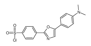 4-[5-[4-(dimethylamino)phenyl]-1,3-oxazol-2-yl]benzenesulfonyl chloride Structure