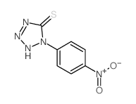 5H-Tetrazole-5-thione,1,2-dihydro-1-(4-nitrophenyl)-结构式