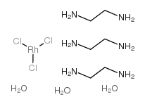 三(乙二胺)三氯化铑(III)三水合物结构式