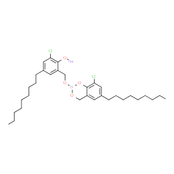 sodium bis[(3-chloro-2-hydroxy-5-nonylphenyl)methanolato(2-)]borate(1-)结构式
