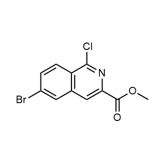 6-溴-1-氯异喹啉-3-羧酸甲酯结构式