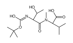(2S)-2-[[(2S,3R)-3-hydroxy-2-[(2-methylpropan-2-yl)oxycarbonylamino]butanoyl]-methylamino]-3-methylbutanoic acid结构式