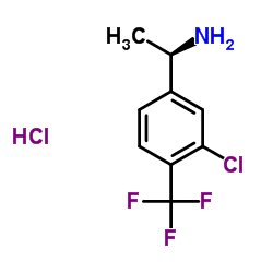 (R)-1-(3-氯-4-(三氟甲基)苯基)乙胺盐酸盐结构式