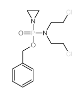 Phosphonamidic acid, P-1-aziridinyl-N,N-bis (2-chloroethyl)-, benzyl ester结构式
