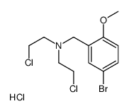 (5-bromo-2-methoxyphenyl)methyl-bis(2-chloroethyl)azanium,chloride Structure