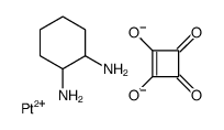 cyclohexane-1,2-diamine,3,4-dioxocyclobutene-1,2-diolate,platinum(2+) Structure