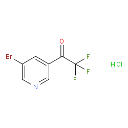 1-(5-溴吡啶-3-基)-2,2,2-三氟乙酮盐酸盐结构式