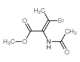 (2z)-2-乙酰基氨基-3-溴-2-丁酸甲酯结构式