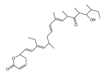 (2R)-2-[(1E,3Z,5R,7E,9E,11R,13S,14R,15S)-3-ethyl-14-hydroxy-5,9,11,13,15-pentamethyl-12-oxoheptadeca-1,3,7,9-tetraenyl]-2,3-dihydropyran-6-one结构式