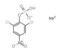 2,6-dichloro-4-nitrophenyl phosphate monosodium salt hydrate Structure